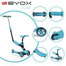 TRISTAR roller 3in1, szülőkarral, üléssel 20kg/50kgig TÜRKIZKÉK roller