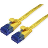 TRITON Value 21.99.2032 RJ45 Hálózati kábel, patchkábel CAT 6A U/UTP 2.00 m Sárga Árnyékolatlan, lapos, aranyozott érintkező 1 db ( )