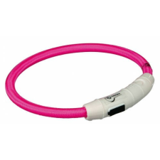  Trixie 12706 Világító nyakörv gyűrű USB-ről tölthető, pink XS-S nyakörv, póráz, hám kutyáknak