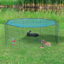 Trixie 62411kisállat ketrec, 8 elemmel, védőhálóval, 150 × 57 cm ketrec, szállítóbox rágcsálóknak