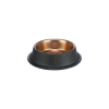 Trixie BE NORDIC Ceramic Bowl - gumi/acél tál (fekete/bronz) kutyák részére (0,45l /Ø19cm)