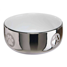Trixie Ceramic Bowl - kerámia tál (ezüst,fehér) kutyák részére (Ø 0,3l/11cm) kutyafelszerelés