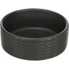 Trixie Ceramic Bowl - kerámia tál (nyomott mintával, fekete) kutyák részére  (0,4l/Ø13cm)