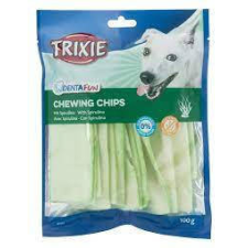 Trixie Denta Fun Spirulina Chewing Chips - jutalomfalat (rágó chips spirulina) kutyák részére (100g) jutalomfalat kutyáknak