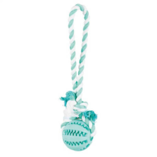 Trixie | DENTA FUN zsinóros labda (kék-fehér) - 7x24 cm játék kutyáknak