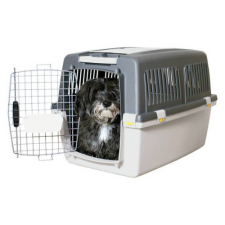 Trixie Gulliver IATA Transport Box - szállítóbox (szürke) kutyák részére (73x75x104cm) L szállítóbox, fekhely kutyáknak