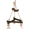 Trixie háromszög alakú fa hinta kötélen - 27 x 27 x 27 cm
