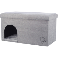 Trixie Kimy Cave | Bújó (világosszürke) kuták és macskák részére - 72x40x40 cm szállítóbox, fekhely kutyáknak