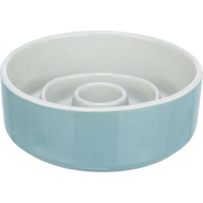 Trixie Lassú Etető Kerámia Tál, 0,45 l, 14 cm, Szürke / Kék Szín kutyatál
