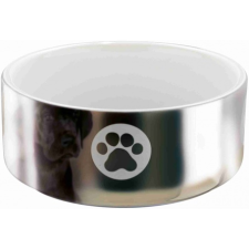 Trixie mancsos kerámia kutyatál ezüst-fehér színben (0.3 liter, 12 cm) jutalomfalat kutyáknak