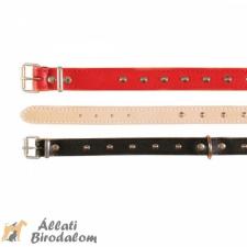 Trixie Nyakörv Bőr Basic csavarokkal M 36-41cm/18mm Fekete nyakörv, póráz, hám kutyáknak