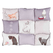 Trixie Patchwork Cat Cushion - pecsvörk párna (szürke) macskák részére (45x55cm) szállítóbox, fekhely macskáknak