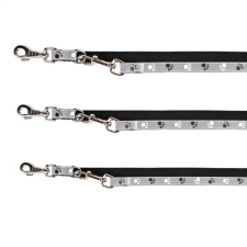 Trixie Reflect fényvisszaverő póráz, tappancsos szürke/fekete L-Xl2m/25mm nyakörv, póráz, hám kutyáknak