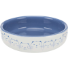 Trixie rövid orrú macskáknak kerámia tál macska mintával (Krém/kék; 15 cm)