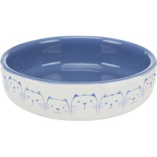 Trixie rövid orrú macskáknak kerámia tál macska mintával (Krém/kék; 15 cm) macskatál