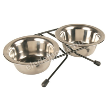 Trixie rozsdamentes fém tál szett állványon (0,75 L) macskatál
