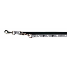 Trixie Silver Reflect állítható póráz - fényvisszaverős - fekete/ezüst (L-XL) 2m/25mm nyakörv, póráz, hám kutyáknak