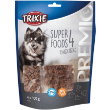Trixie Super Foods 4 - Kacsás, bárányos, marhás és csirkés jutifalatka kockák gyümölccsel kutyáknak (4 x 100 g) 400 g jutalomfalat kutyáknak