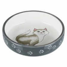 Trixie Tál kerámia macskának cica mintával 0,3l/15cm szürke/fehér macskatál