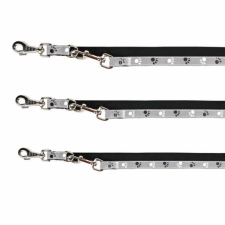 Trixie Trixie Póráz Reflect Fényvisszaverő Tappanncsos Szürke/Fekete L-Xl2m/25mm nyakörv, póráz, hám kutyáknak