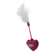 Trixie Valentin-napi Játék Macskáknak, Szív Tollakkal, Plüss, 20 cm, 9935262 játék macskáknak