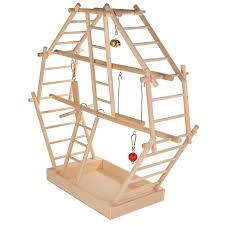Trixie Wooden Ladder Playground - játszótér létrával fa díszmadaraknak 44x44x16cm játék madaraknak