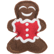 Trixie Xmas filc rénszarvas és mézeskalács ember 8cm 2db/csomag játék macskáknak
