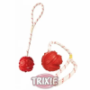 Trixie zsinóros tappancsos gumi labda 4,5 cm (TRX33481)