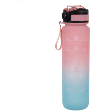Trizand 24497 Motivational bottle 1000 ml, blue and pink (24497) kulacs, kulacstartó