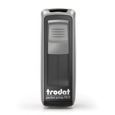 TRODAT Bélyegző, TRODAT Pocket Printy 9511 , ezüst ház, fekete párnával bélyegző