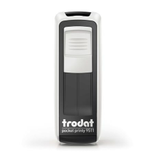 TRODAT Bélyegző, TRODAT "Pocket Printy 9511", fehér ház, fekete párnával bélyegző