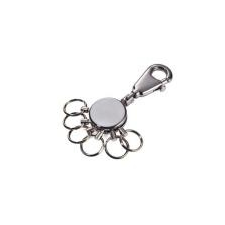 Troika Kulcstartó, 6 gyűrűvel,  "Patent", ezüst party kellék