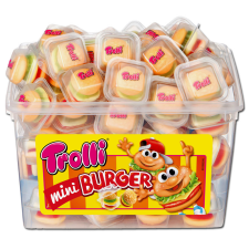  Trolli Hamburger tégelyes 10g/60/ csokoládé és édesség