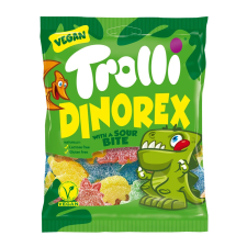Trolli vegán, gluténmentes savanyú dinó gumicukor 100 g csokoládé és édesség