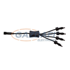 Tronix 016-057 elosztó, 5 férőhelyes, fekete, IP44 kültéri izzósor
