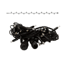 Tronix 018-500 PS36 IP44 fekete LED fényfüzér 3m 30LED 6500K CW kültéri világítás