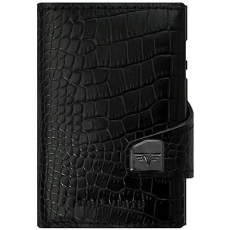 Tru Virtu Click & Slide Twin pénztárca - Croco fekete bőr