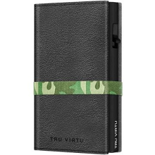 Tru Virtu pénztárca Click & Slide Strap Cross Nappa Fekete Camouflage / Fekete pénztárca