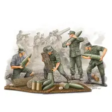  Trumpeter German Field Howitzer Gun Crew on carrying 1:35 (00426) makett