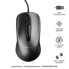 Trust Carve USB mouse Black (23733) egér