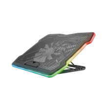 Trust Notebook Hűtő Pad - GXT1126 Aura (állítható dőlésszög; USB-ről működő ventilátor; LED; fekete) laptop kellék