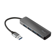 Trust USB elosztó-HUB, 4 port, alumínium, USB 3.2 Gen 1, TRUST  Halyx hub és switch
