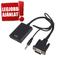 Trusty VGA + audió - HDMI átalakító konverter (KS-007) kábel és adapter