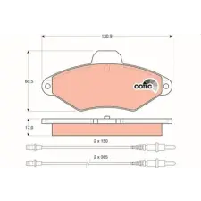 TRW fékbetétkészlet, tárcsafék GDB1101 fékbetét