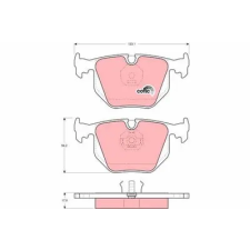 TRW fékbetétkészlet, tárcsafék GDB1119 autóalkatrész