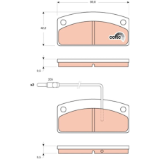 TRW fékbetétkészlet, tárcsafék TRW GDB1679 autóalkatrész