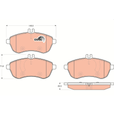 TRW fékbetétkészlet, tárcsafék TRW GDB1736 autóalkatrész