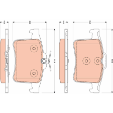 TRW fékbetétkészlet, tárcsafék TRW GDB1877 autóalkatrész