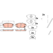TRW fékbetétkészlet, tárcsafék TRW GDB2456 autóalkatrész