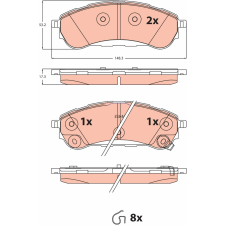 TRW fékbetétkészlet, tárcsafék TRW GDB2529 autóalkatrész